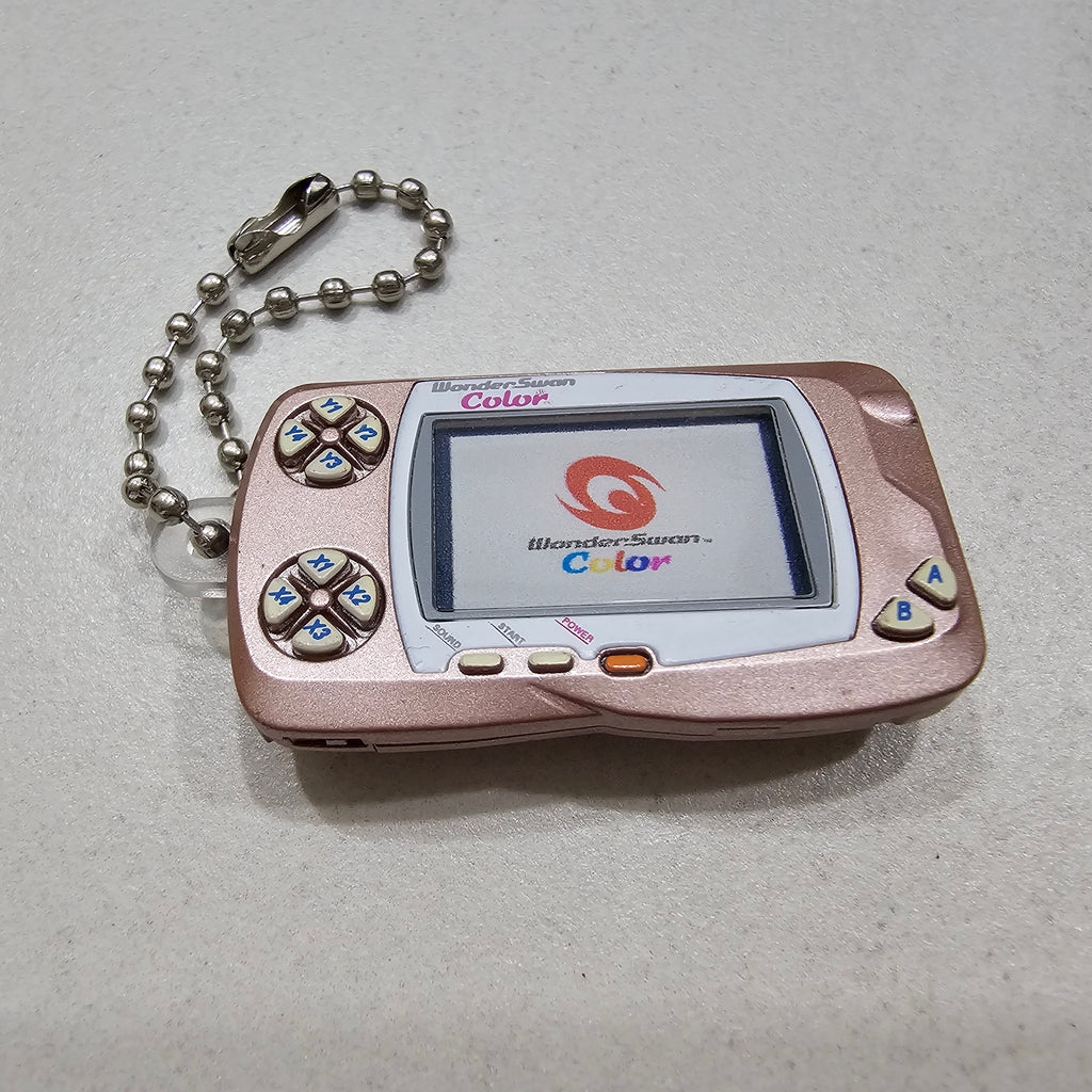 Bandai WonderSwan Color Miniature Charm Keychain - Pearl Pink Variant