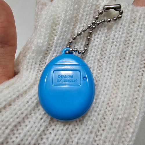Bandai Tamagotchi Miniature Charm Collection Keychain Trinket - Oyajitchi Blue Clock Shell