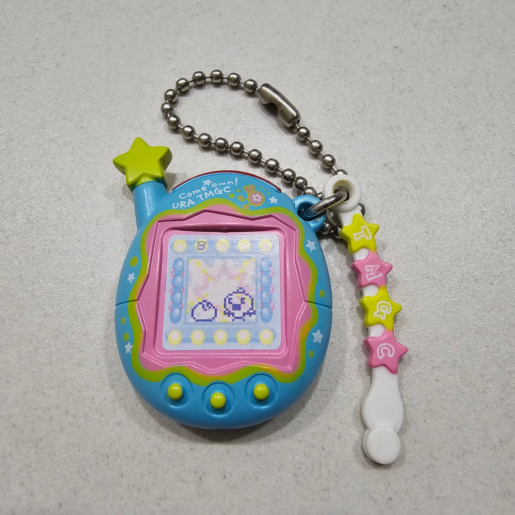 Tamagotchi Miniature Charm Collection Keychain Trinket - Ura Memetchi Blue Star