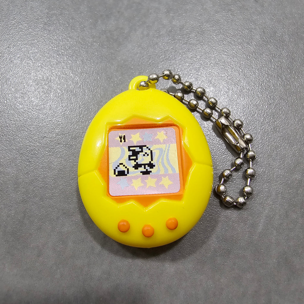 Tamagotchi Miniature Charm Collection Keychain Trinket - Yellow (Kusatchi)