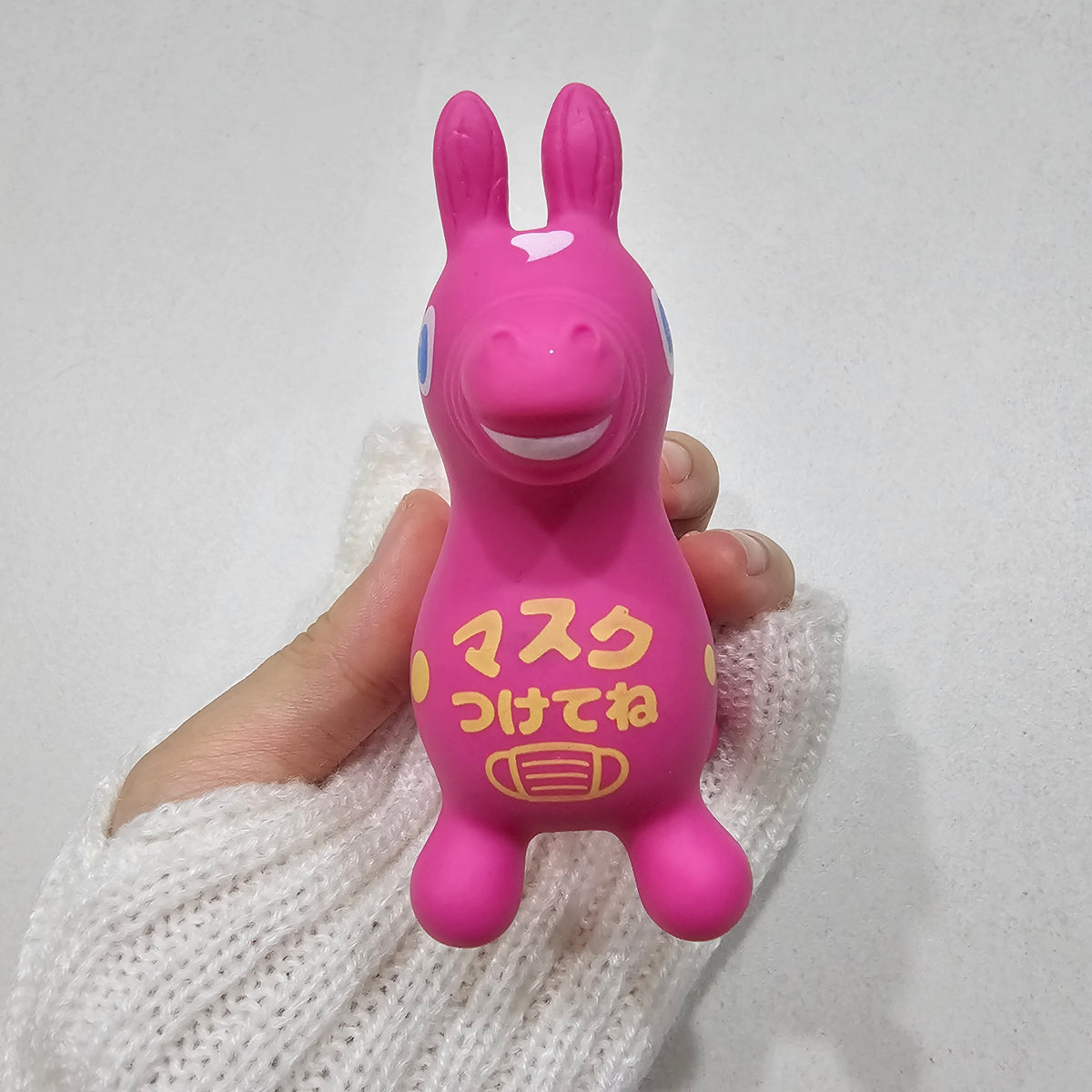 Rody Mascot PINK マスクつけてね "Please wear a mask"