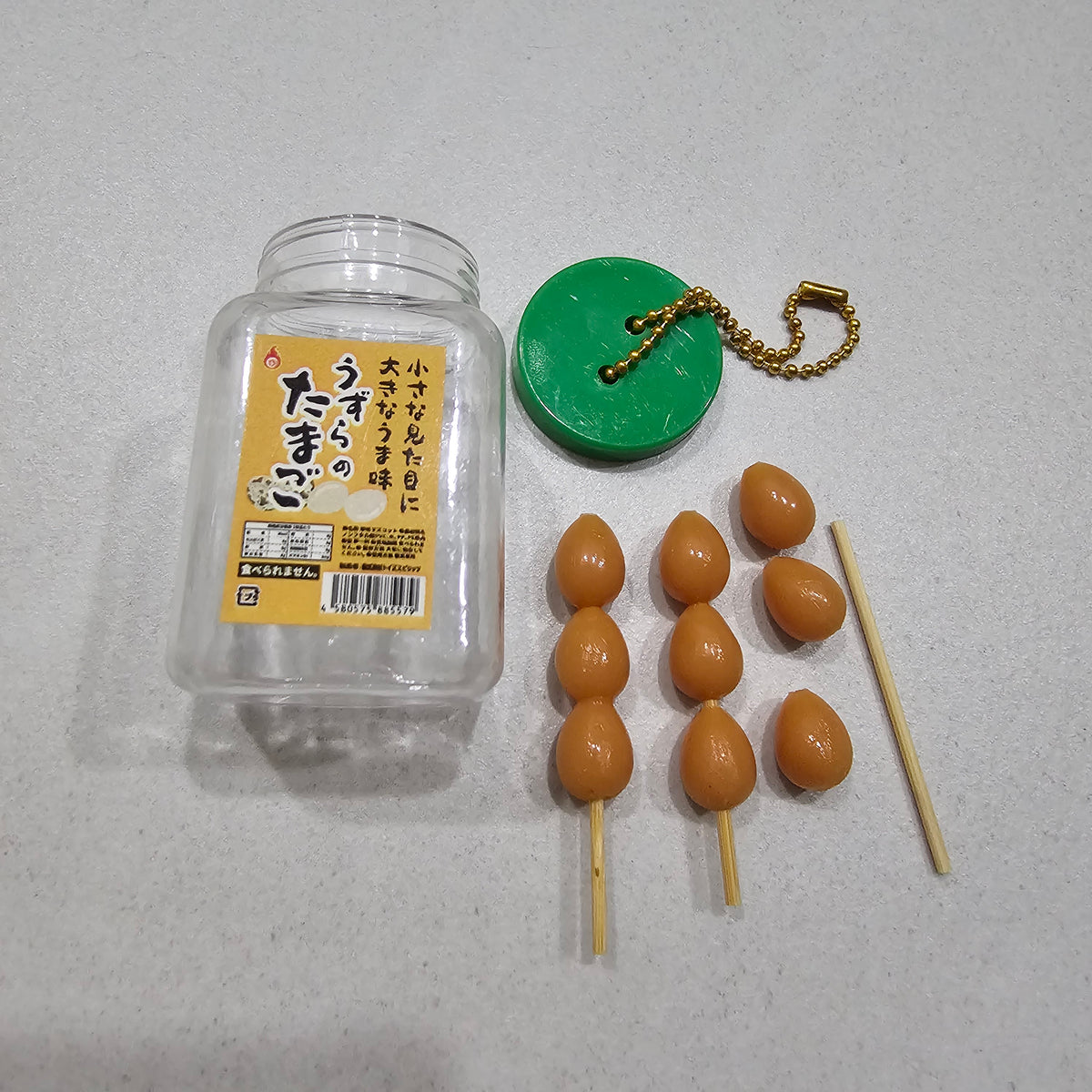 Miniature Quail Egg Jar Trinkets Keychain Toy