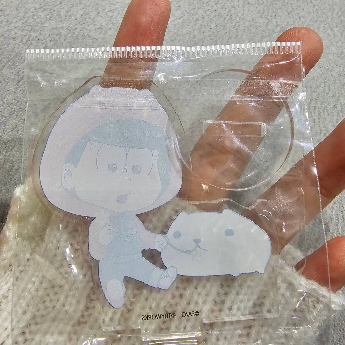 Osomatsu-san x Capybara-san Acrylic Petit Stand - Karamatsu Matsuno