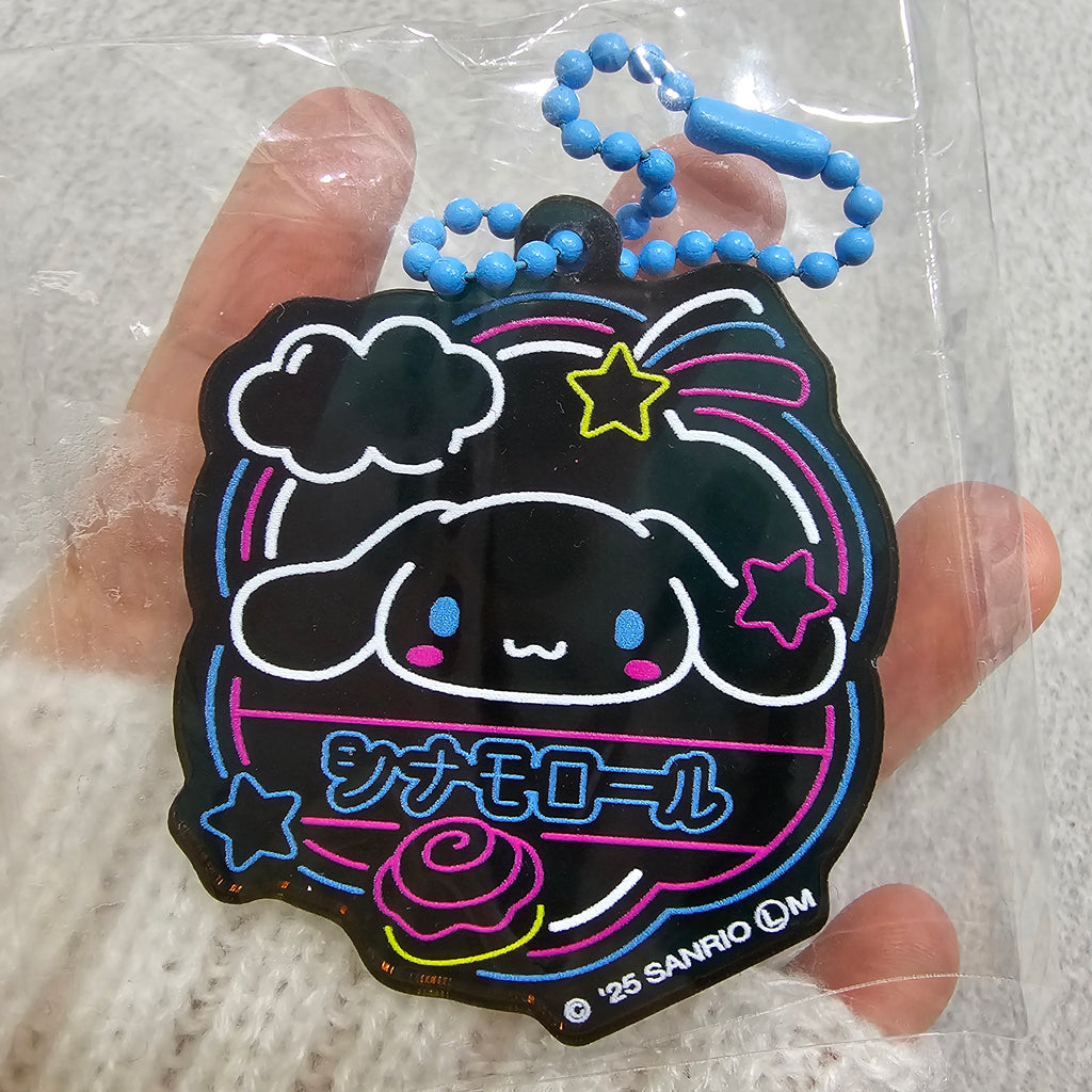 Sanrio Characters Vivid Neon Light Style Acrylic Key Ring: Cinnamoroll